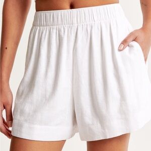 A&F Linen Blend Pull On Shorts